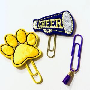 Pretty planner clips set of 3 Cheer Paw